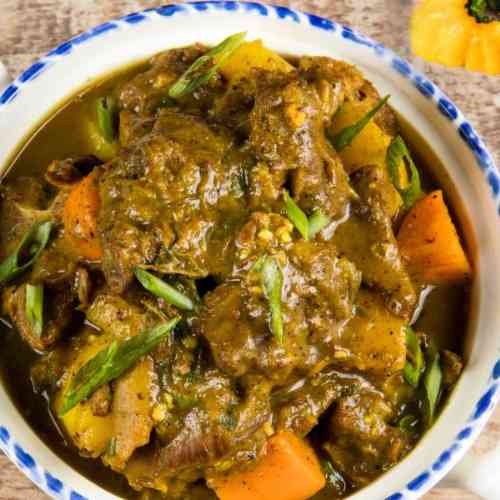 Jamaican curry goat is authentic Jamaican food
